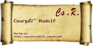 Csurgó Rudolf névjegykártya